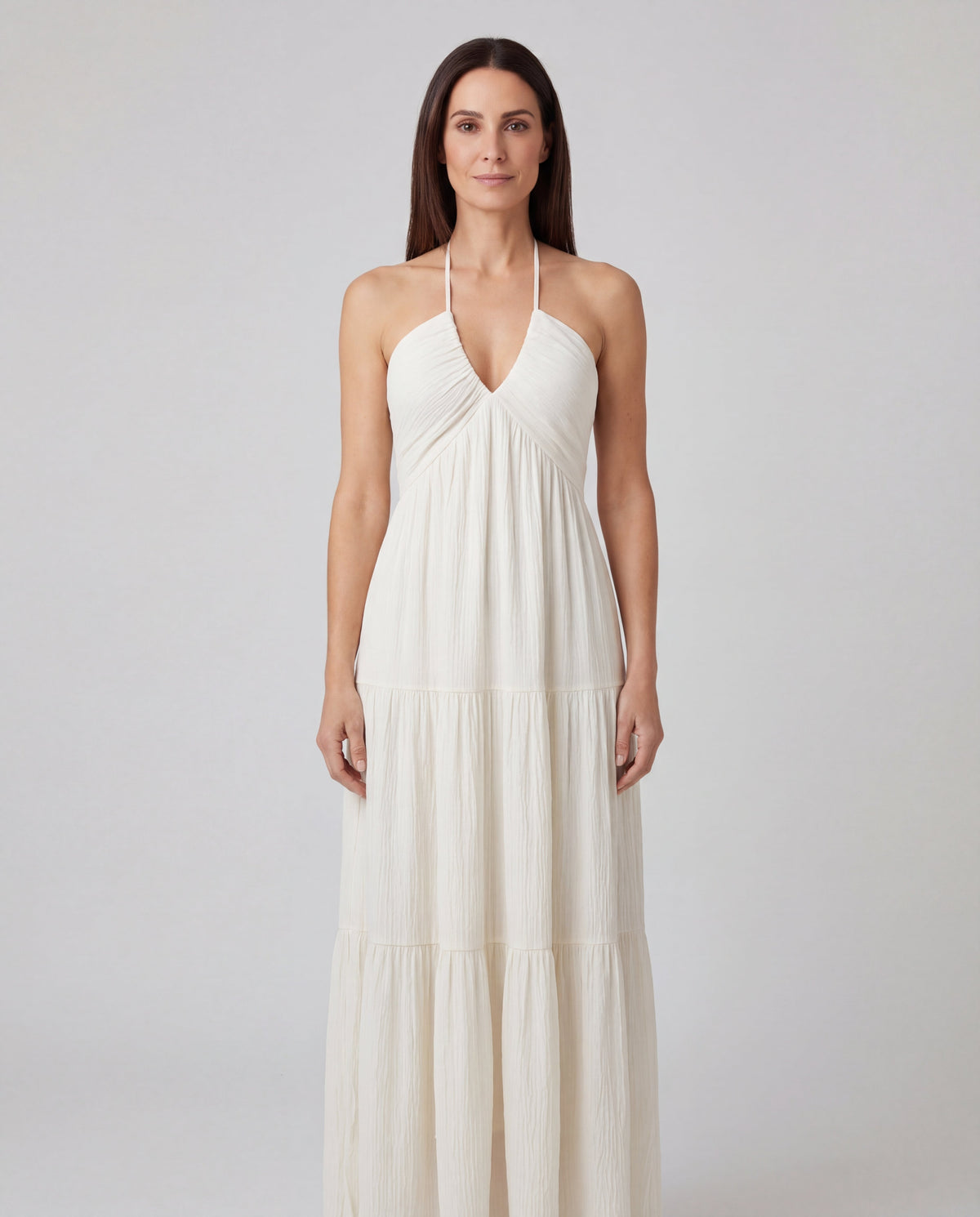Uxue · Vestido de verano con escote en V – Silvia Morel