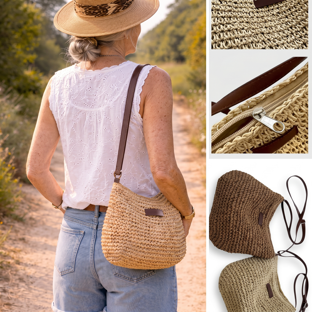 Francisca · Bolso bandolera trenzado – Silvia Morel