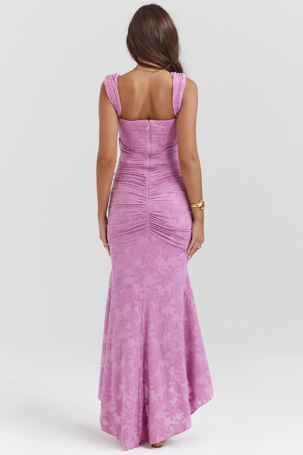 Pilar · Vestido largo de encaje con corsé – Silvia Morel