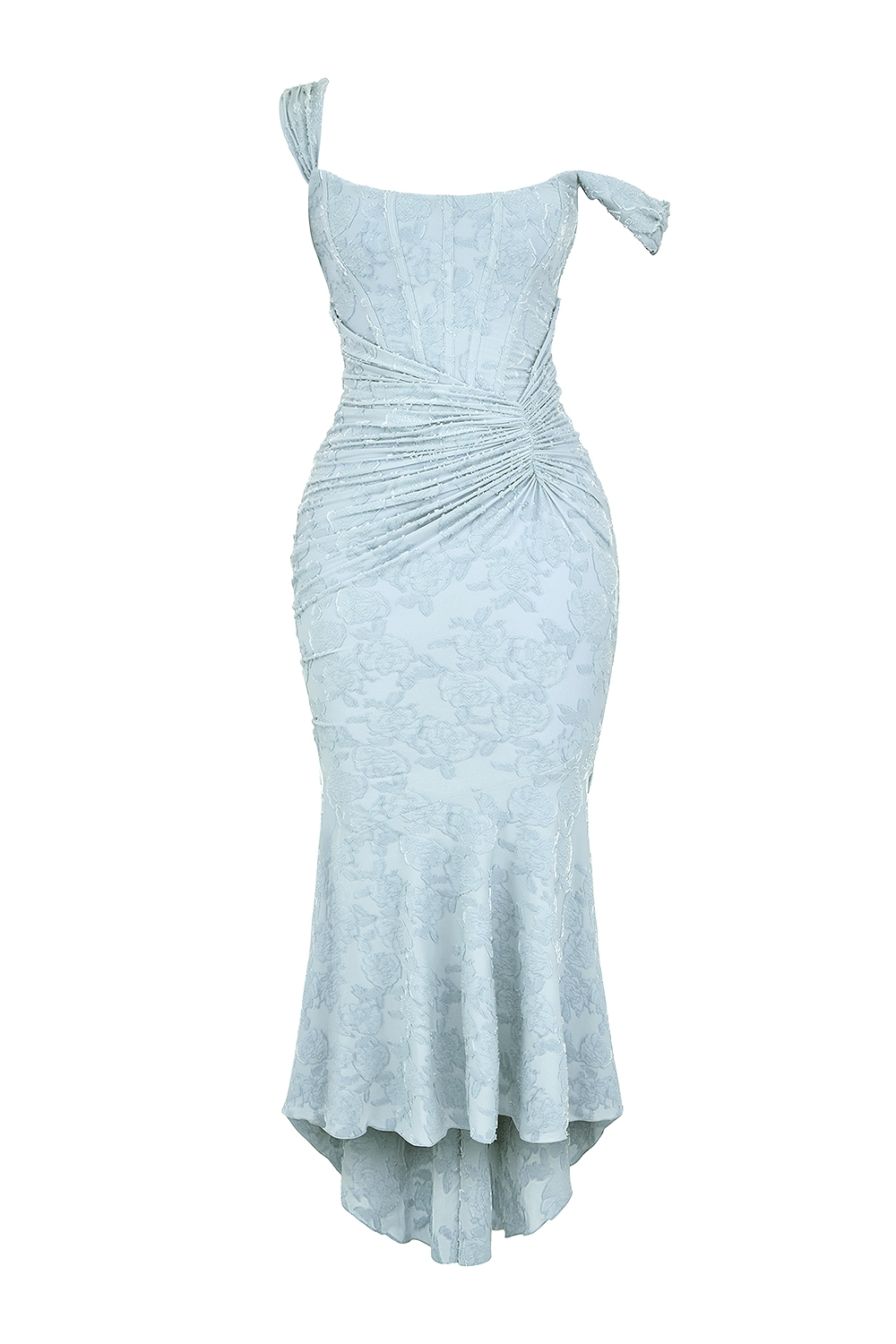 Pilar · Vestido largo de encaje con corsé – Silvia Morel