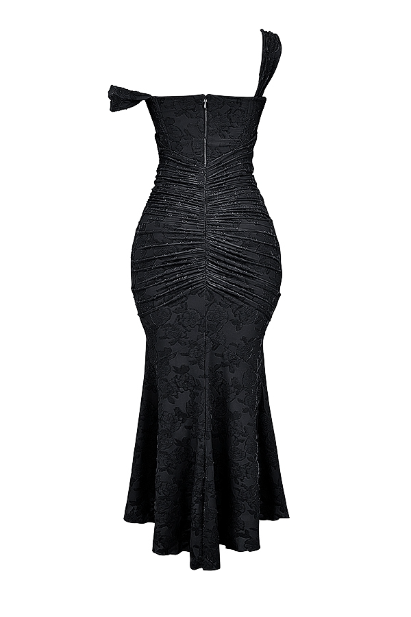 Pilar · Vestido largo de encaje con corsé – Silvia Morel