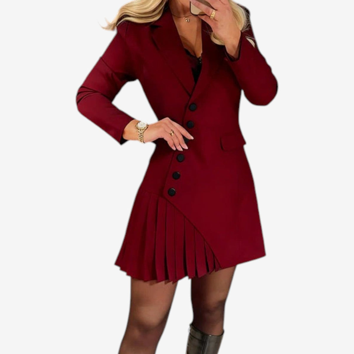 Sastre · Vestido estilo blazer asimétrico – Silvia Morel