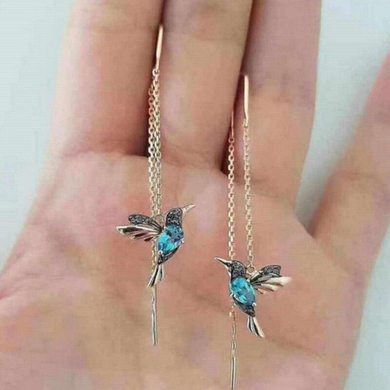 Picaflor · Pendientes de colibrí esmaltados – Silvia Morel