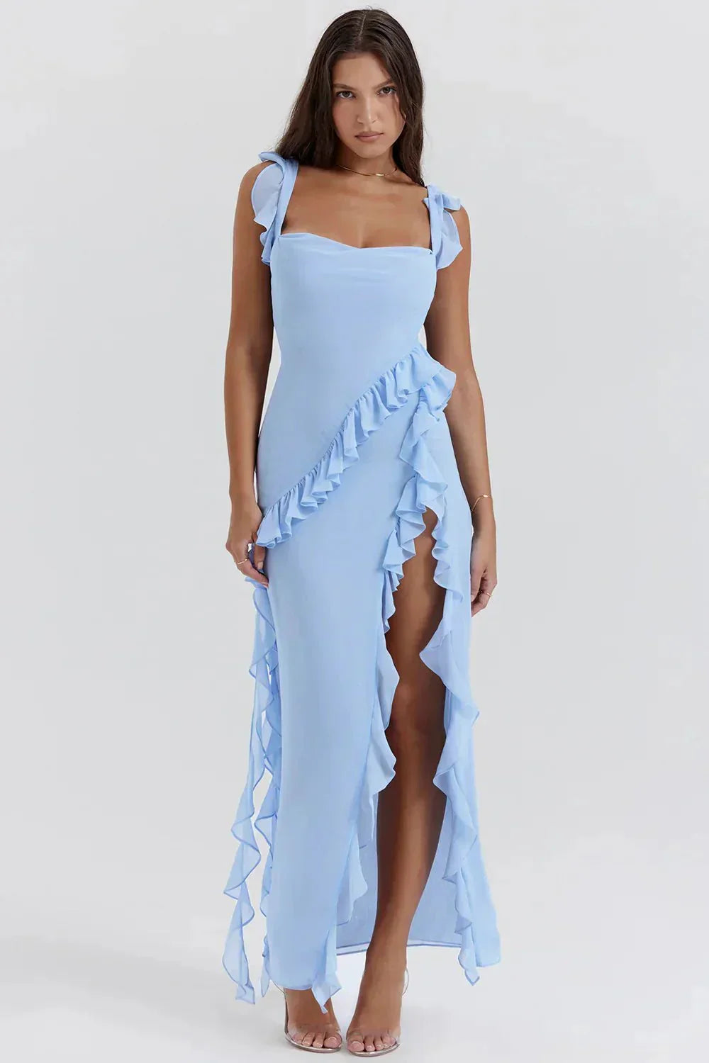 Margarita · Vestido largo con abertura – Silvia Morel