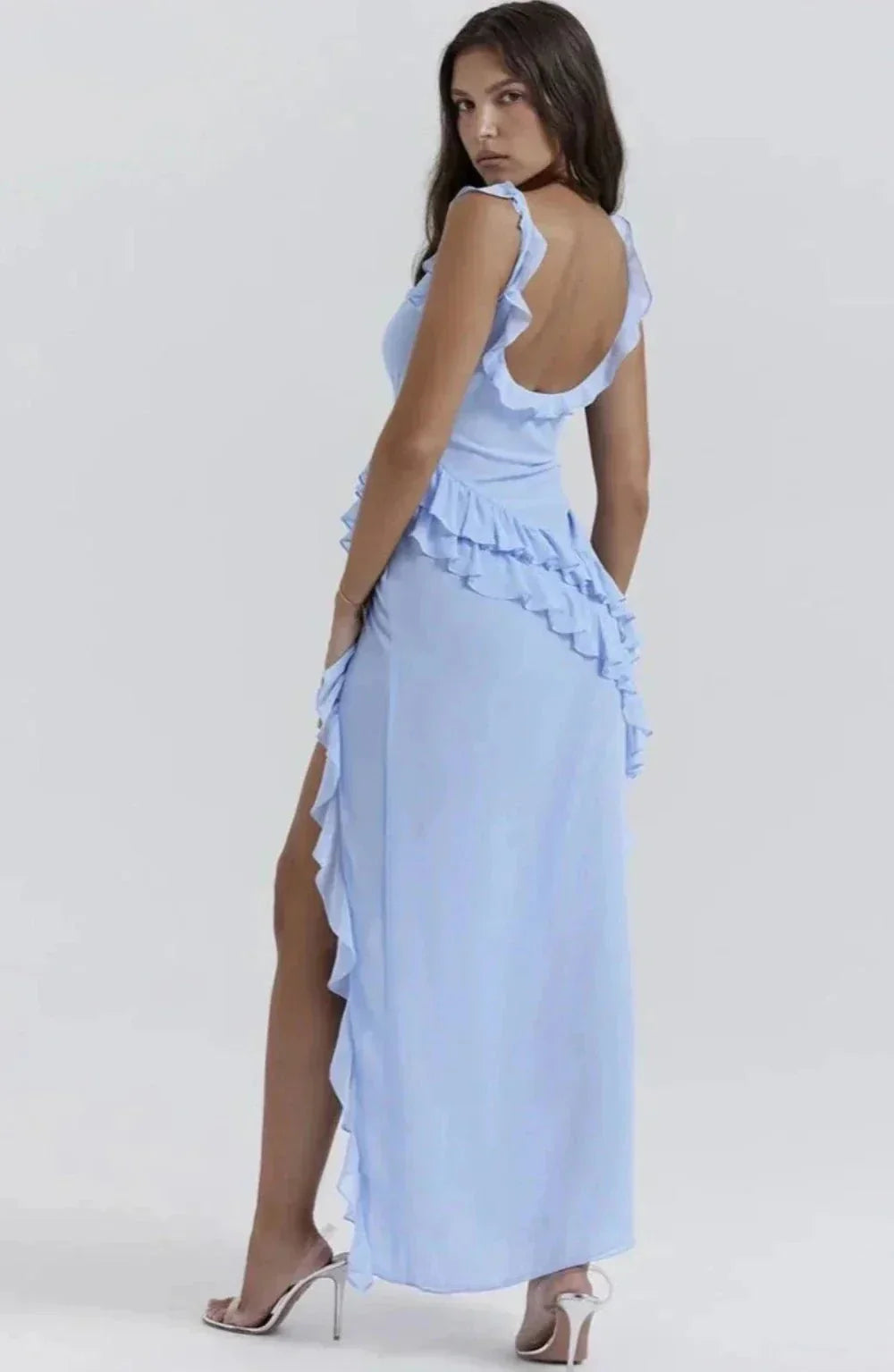 Margarita · Vestido largo con abertura – Silvia Morel