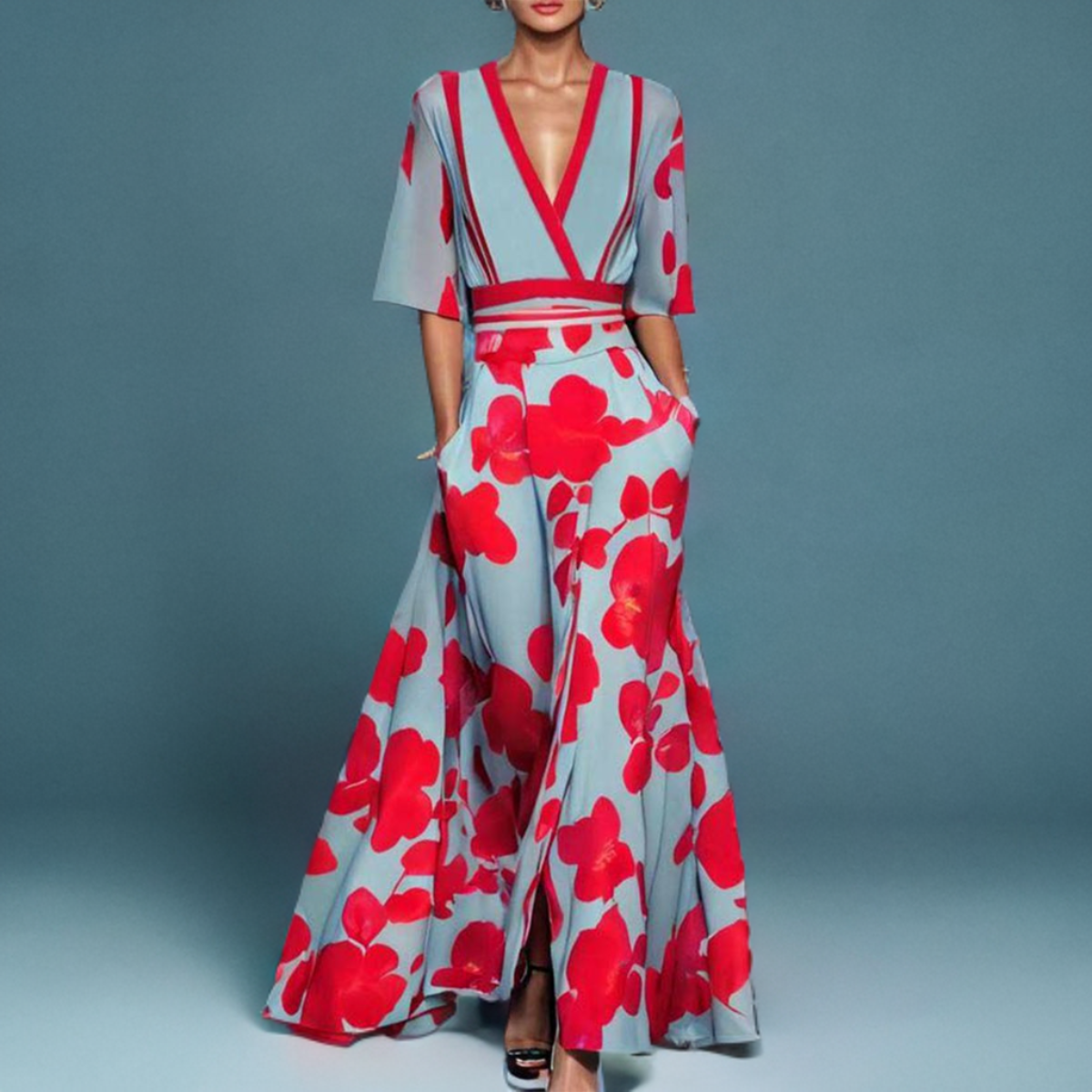 Lola · Vestido largo estampado – Silvia Morel