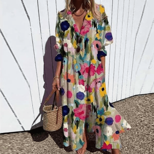 Agustina · Vestido largo bohemio – Silvia Morel