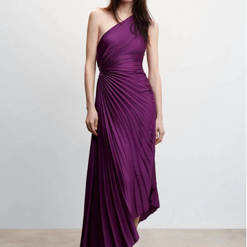 Mía Luz · Vestido plisado elegante – Silvia Morel