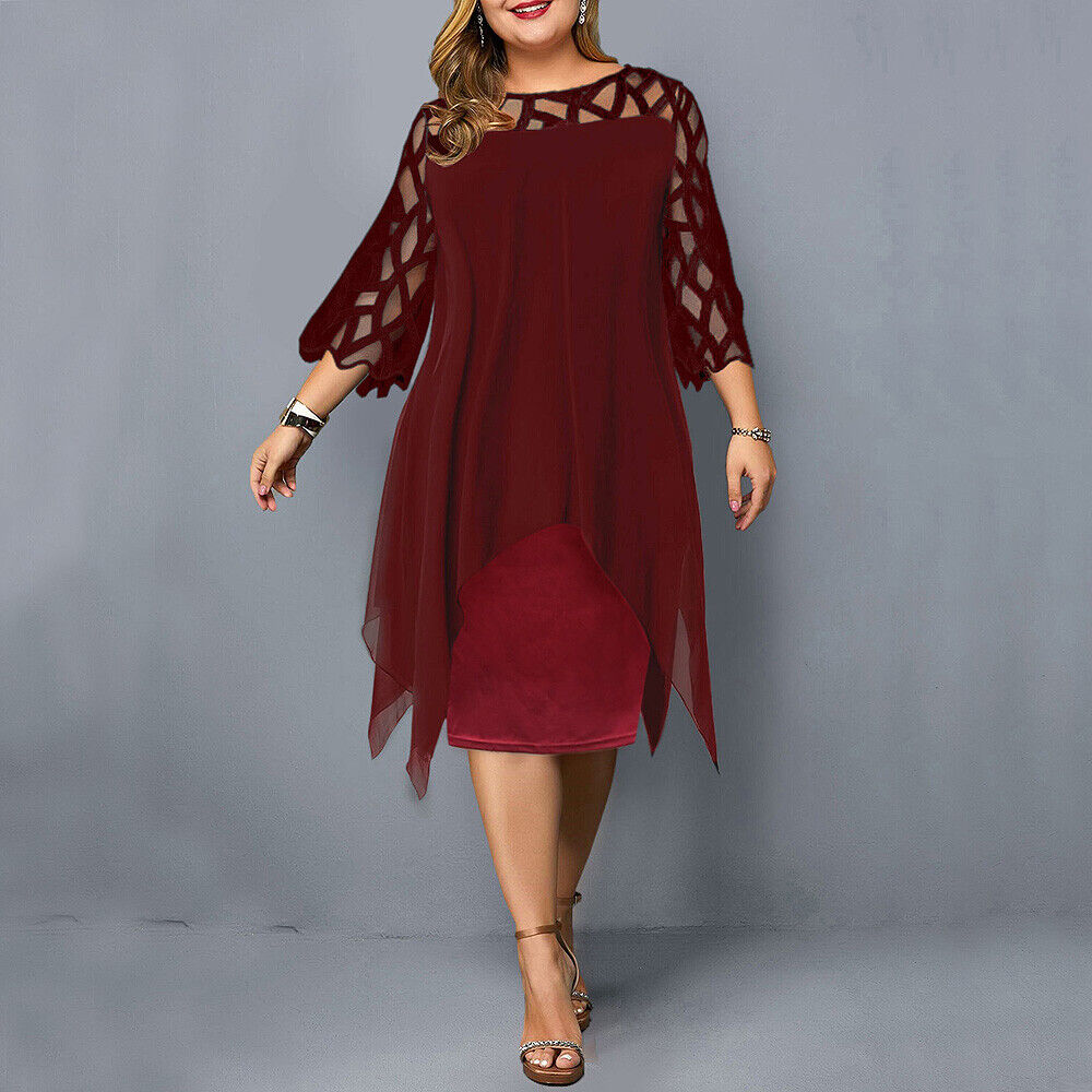 Luisa · Vestido midi holgado tallas grandes – Silvia Morel