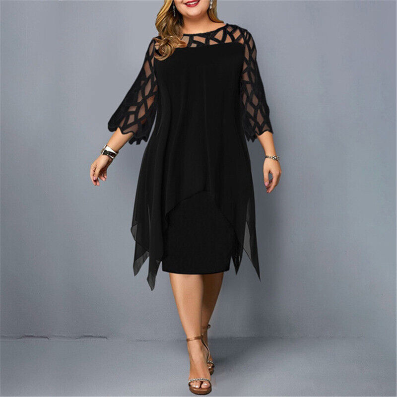 Luisa · Vestido midi holgado tallas grandes – Silvia Morel