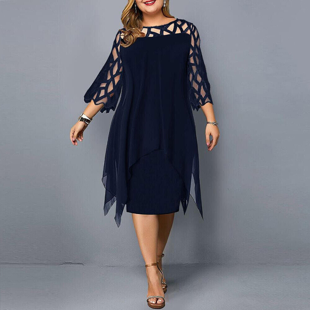 Luisa · Vestido midi holgado tallas grandes – Silvia Morel