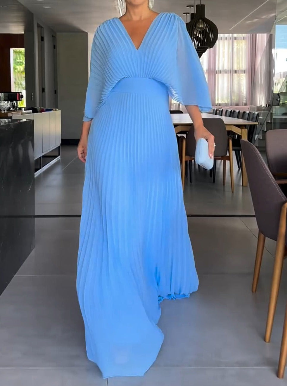 Paula · Vestido largo vaporoso – Silvia Morel