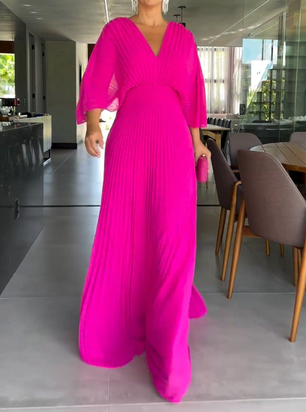 Paula · Vestido largo vaporoso – Silvia Morel