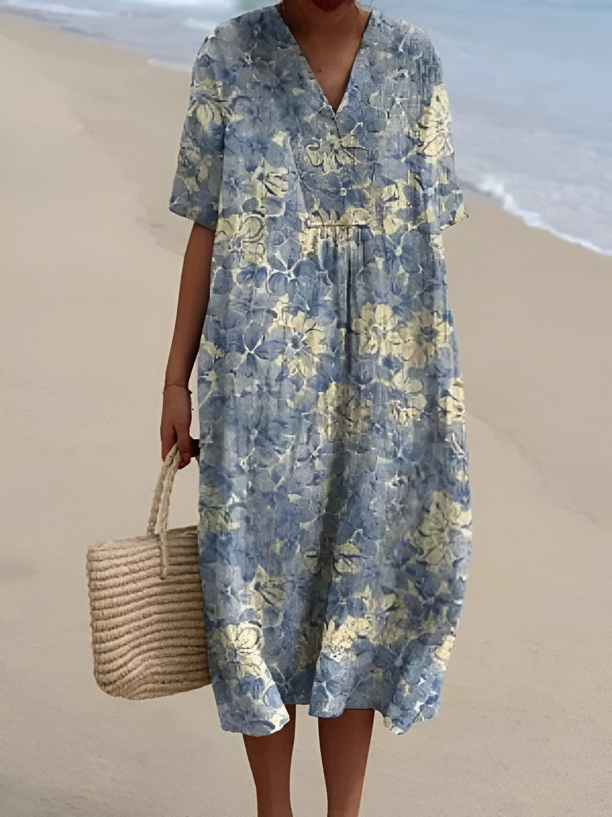 Orquídea · Vestido estampado fluido – Silvia Morel