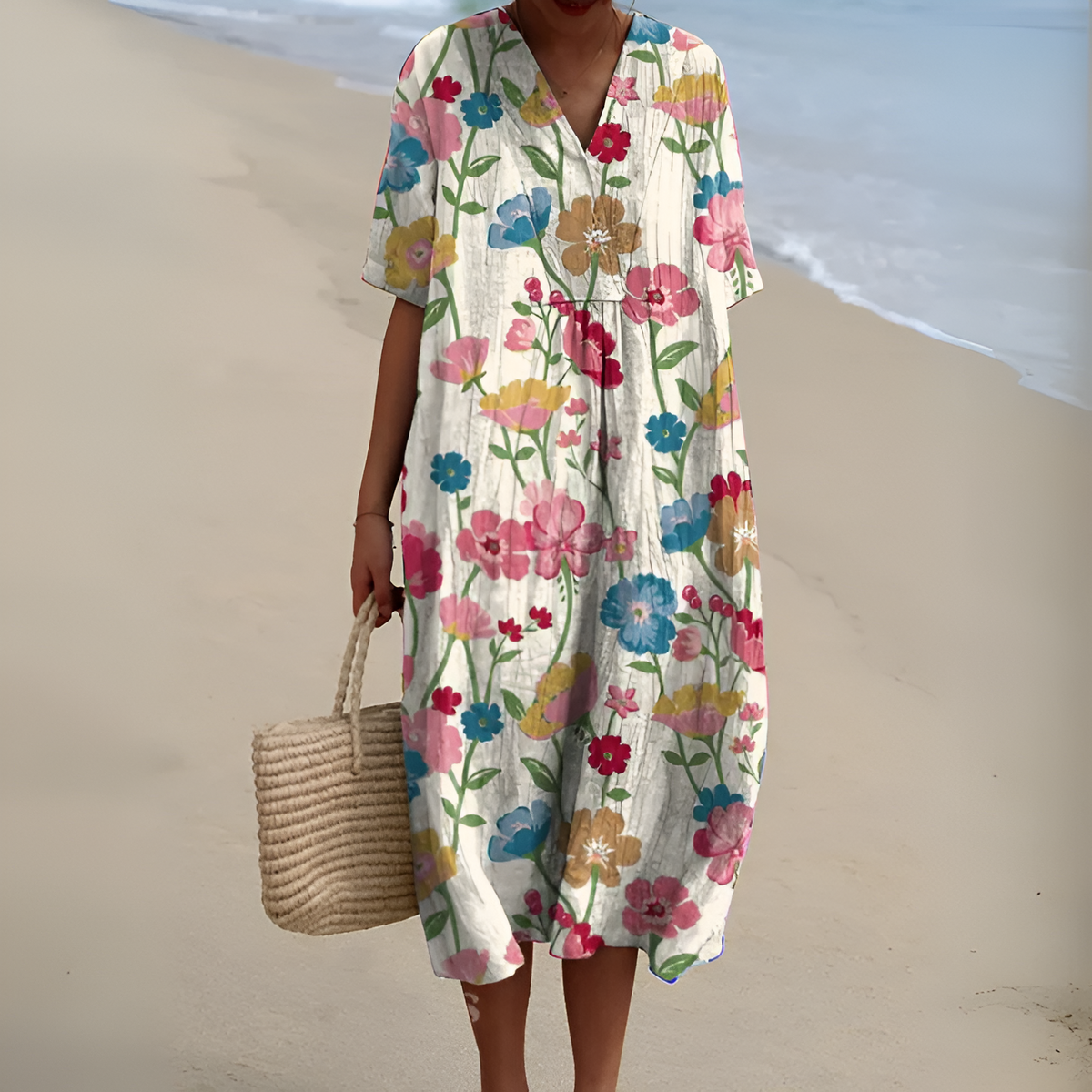 Acacia · Vestido estampado fluido – Silvia Morel
