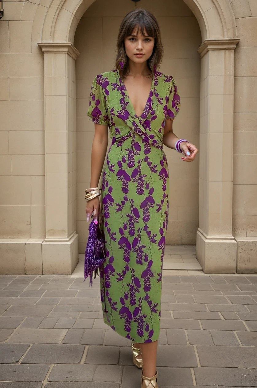 Wendy · Vestido verde de corte favorecedor – Silvia Morel