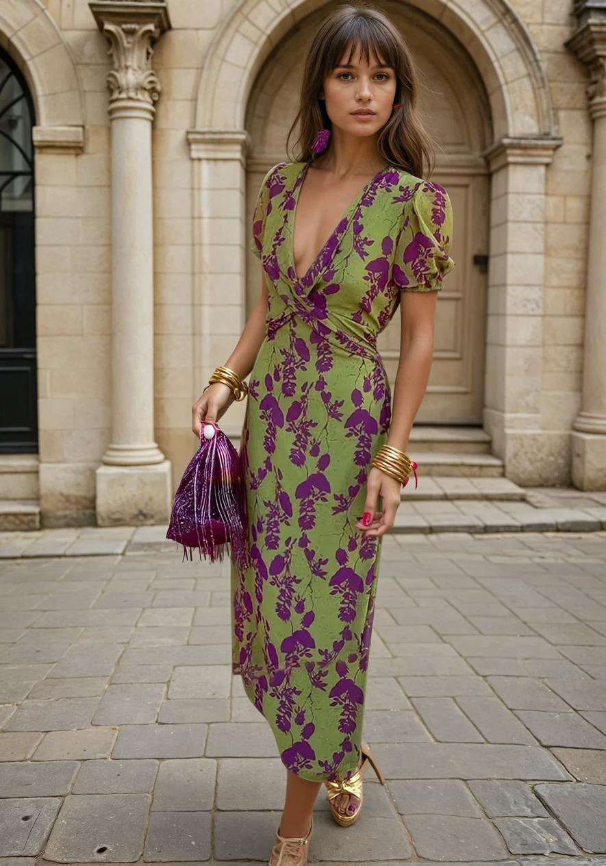 Wendy · Vestido verde de corte favorecedor – Silvia Morel