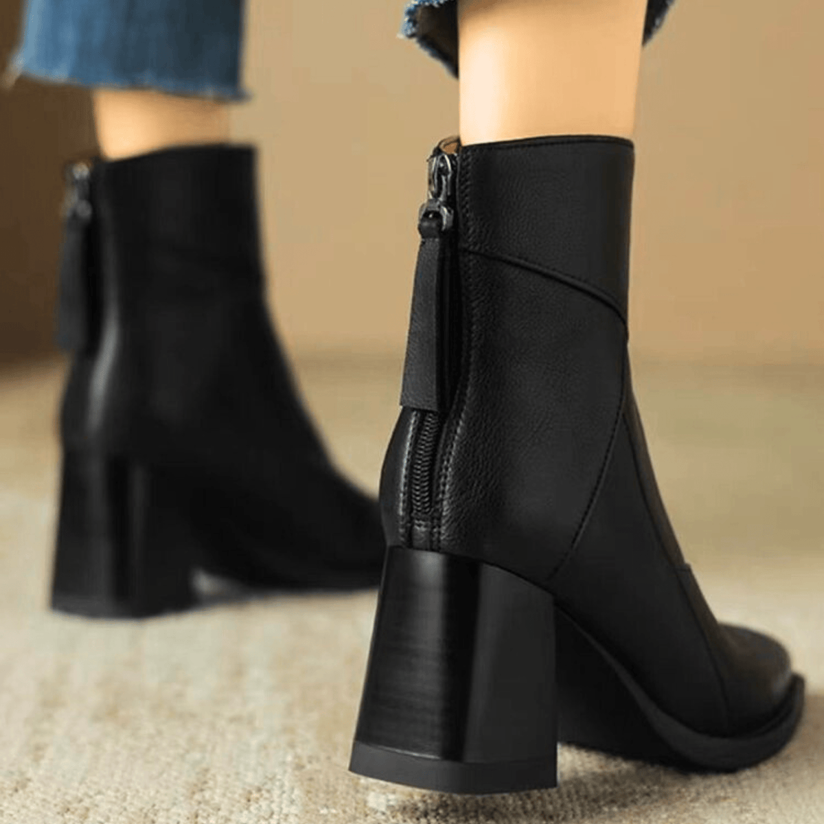Graciela · Botines de tacón ancho – Silvia Morel
