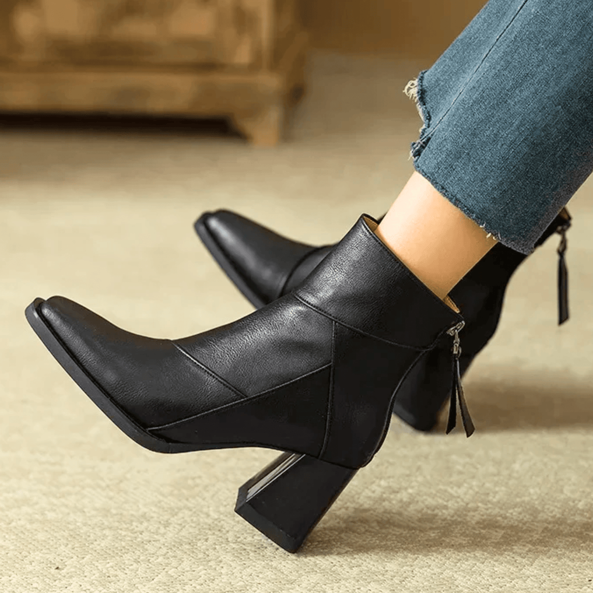 Graciela · Botines de tacón ancho – Silvia Morel