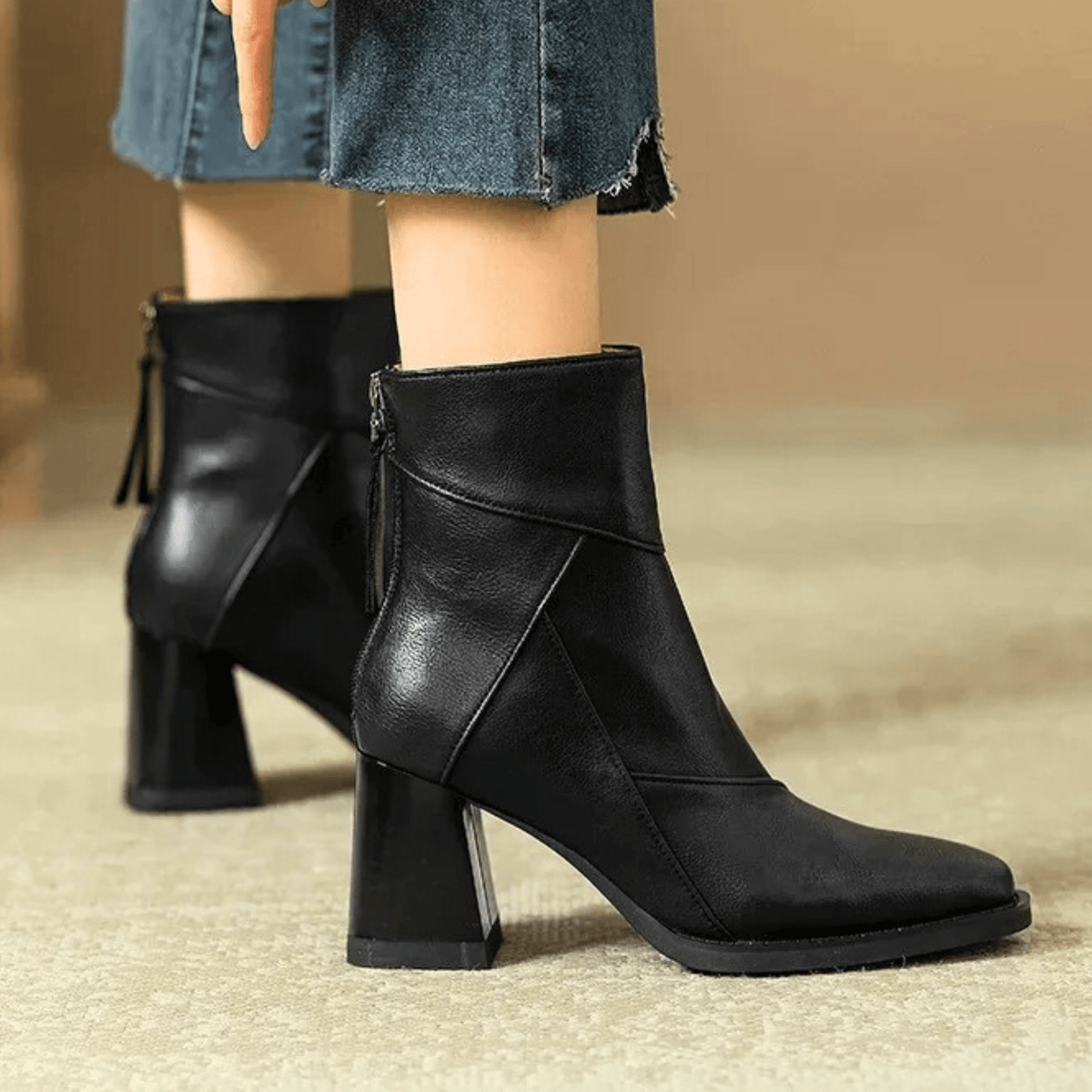 Graciela · Botines de tacón ancho – Silvia Morel
