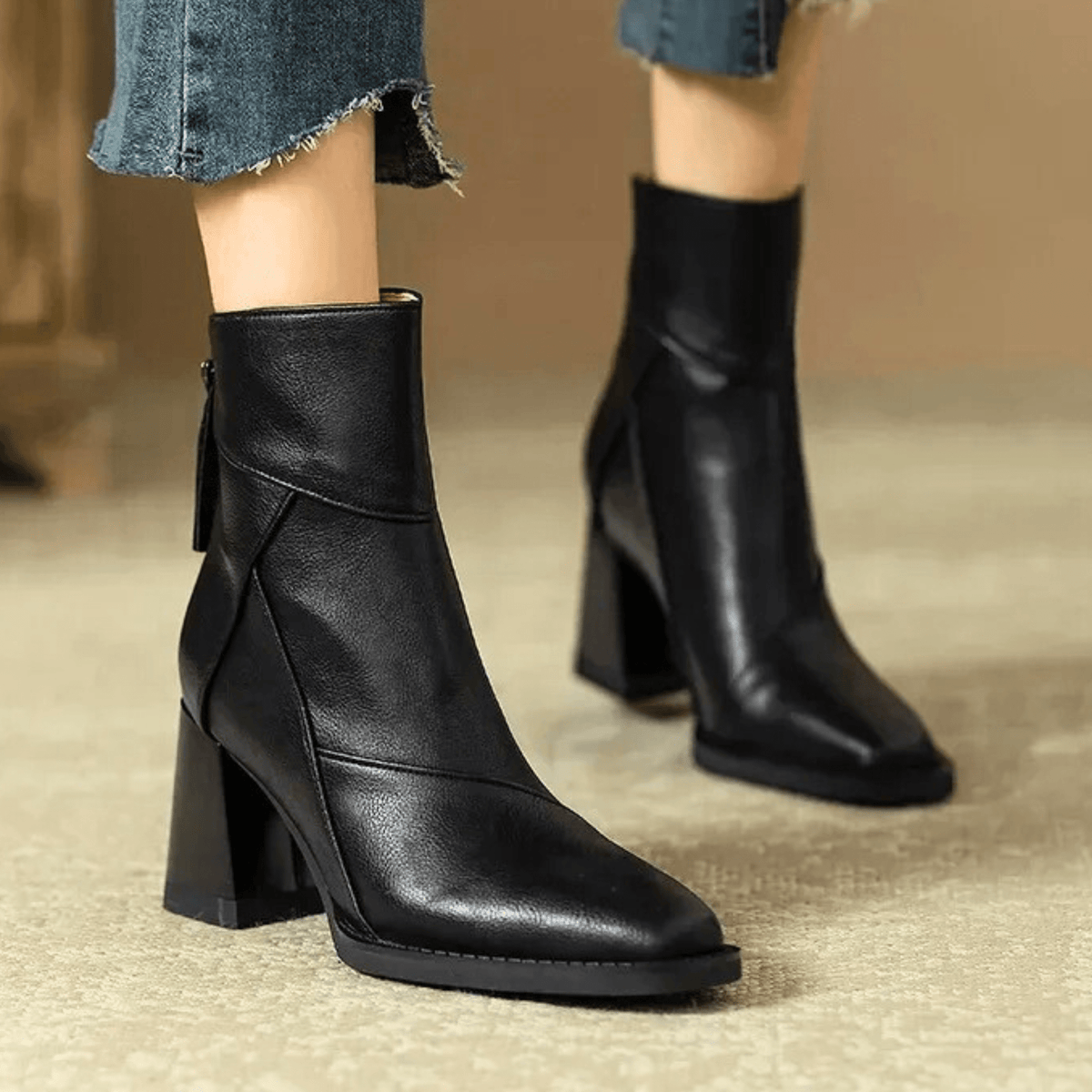 Graciela · Botines de tacón ancho – Silvia Morel