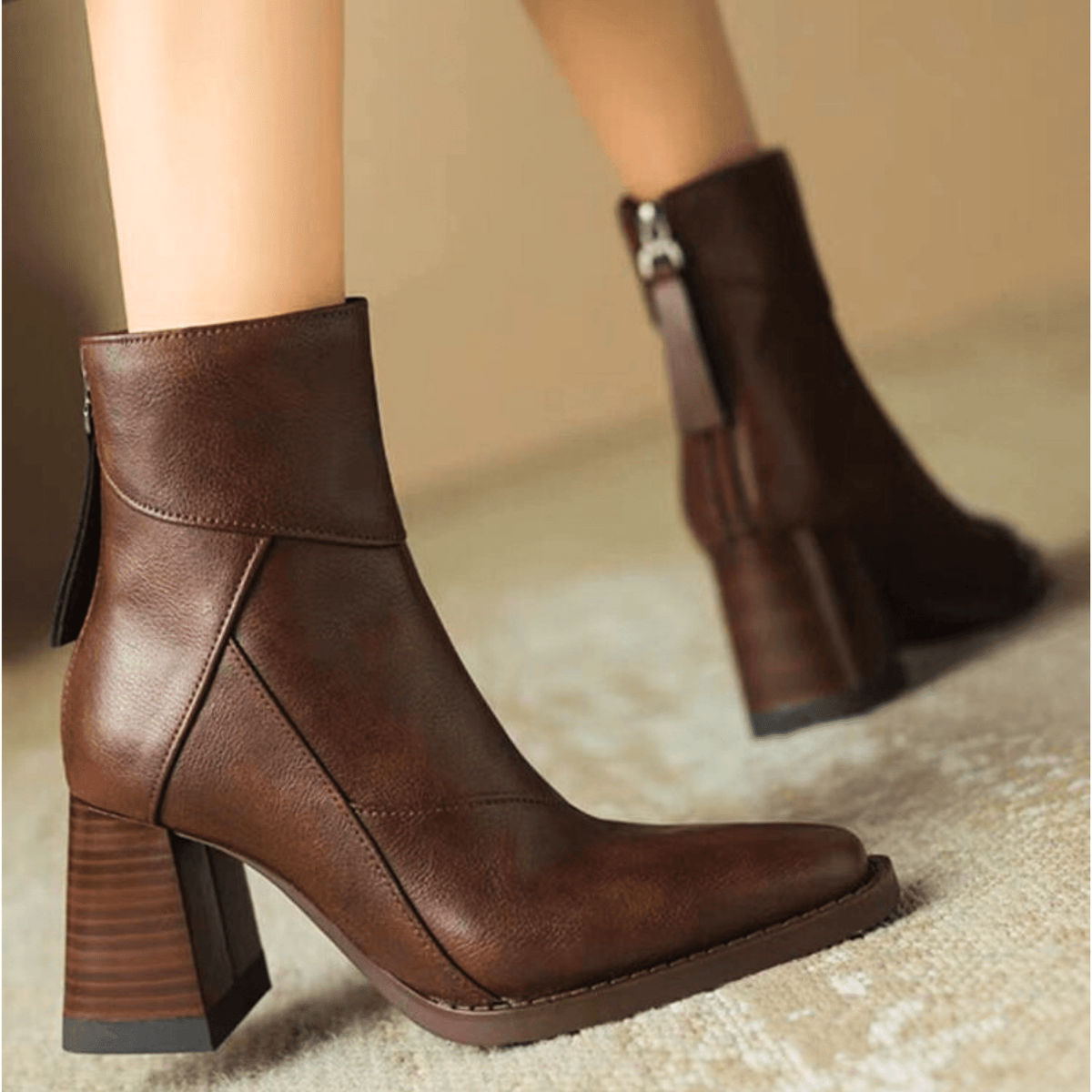 Graciela · Botines de tacón ancho – Silvia Morel