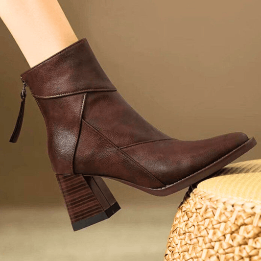 Graciela · Botines de tacón ancho – Silvia Morel