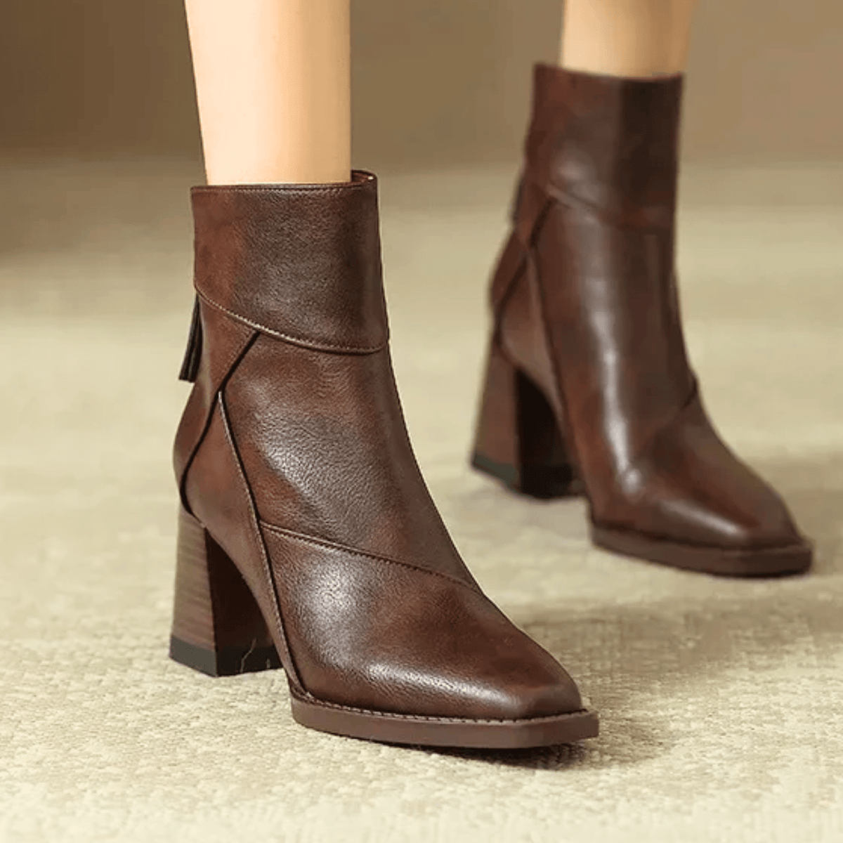 Graciela · Botines de tacón ancho – Silvia Morel