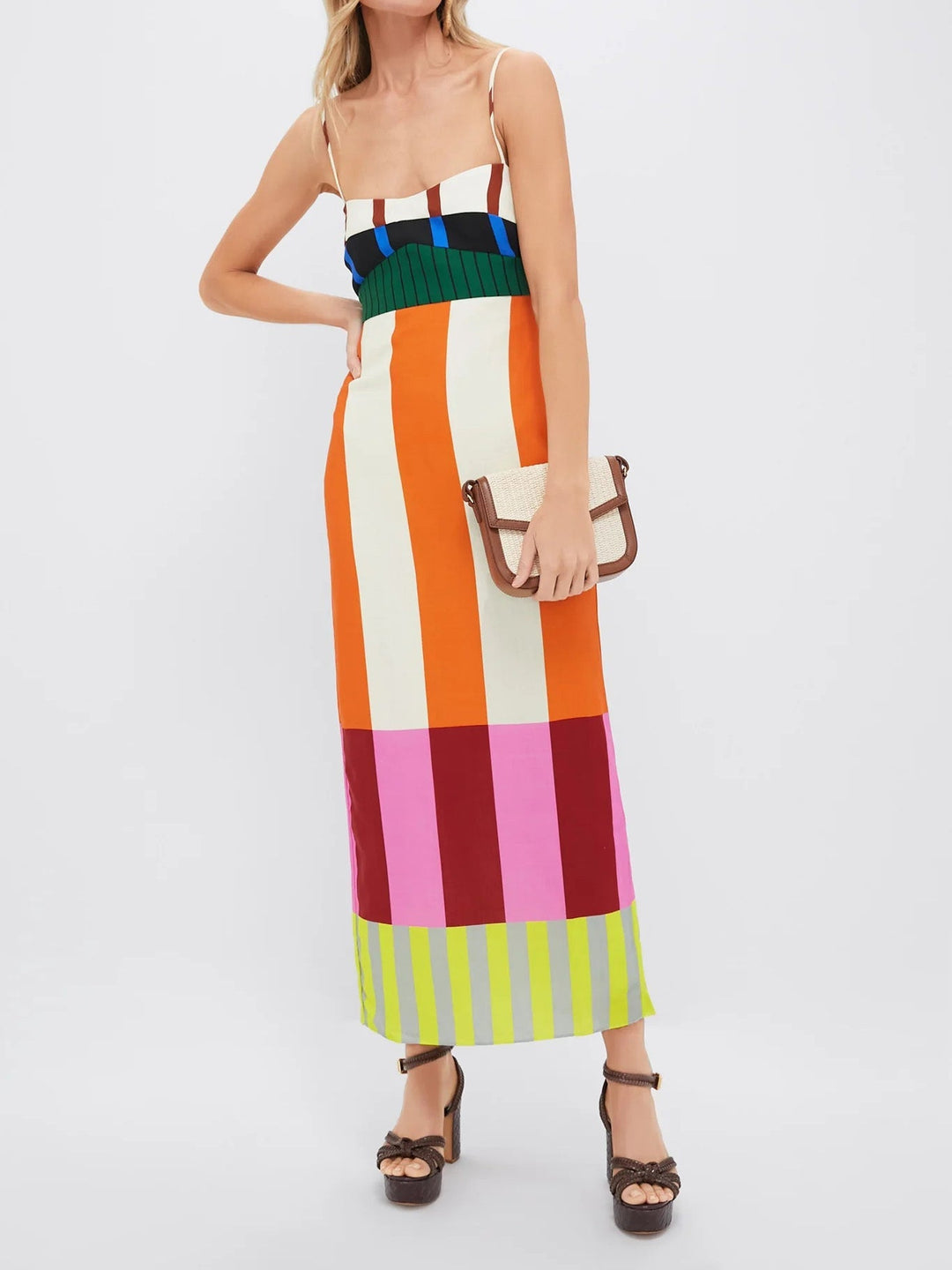 Adelaida · Vestido largo multicolor – Silvia Morel