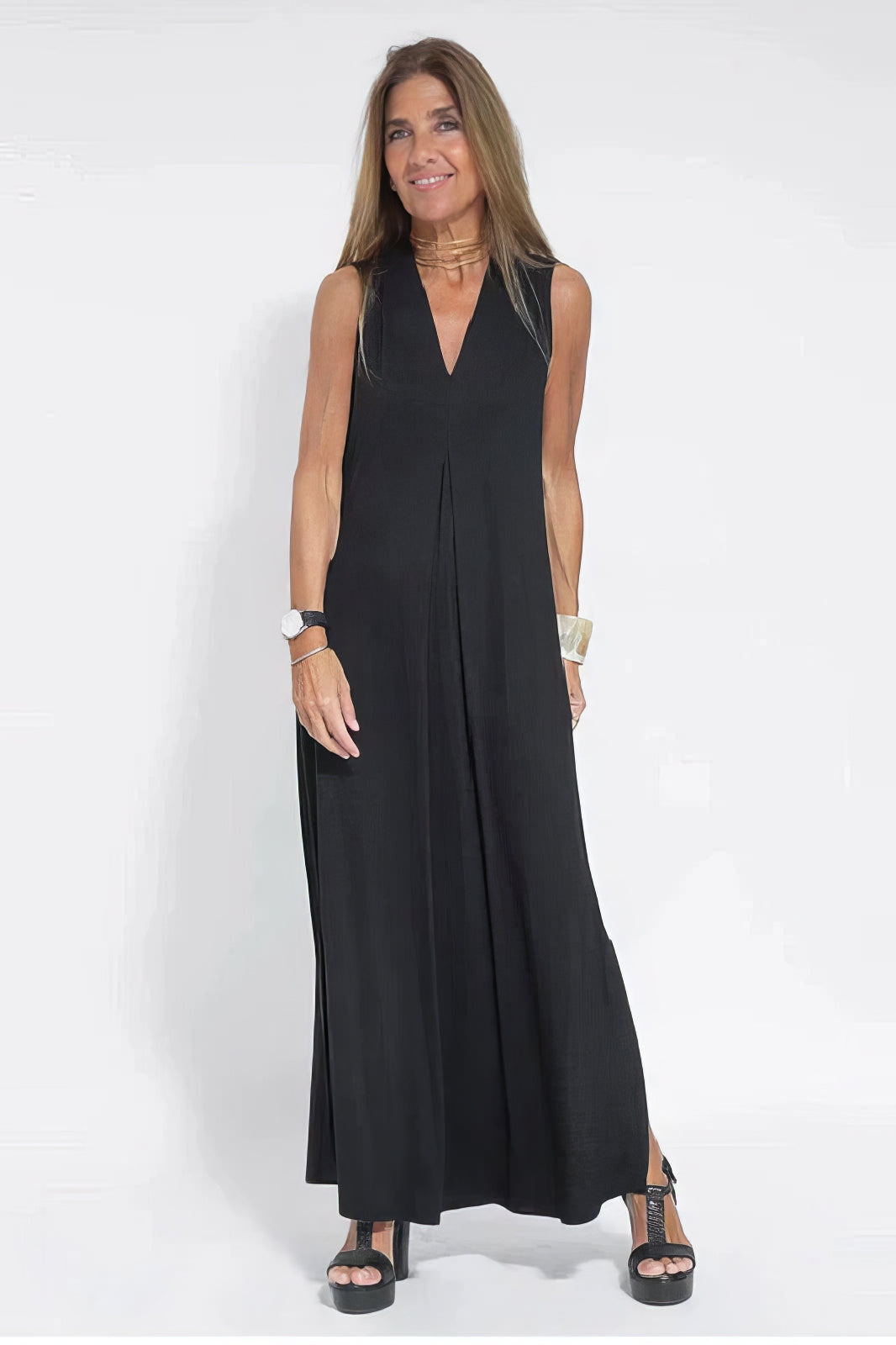 Rosario · Vestido largo moldeador con cárdigan – Silvia Morel