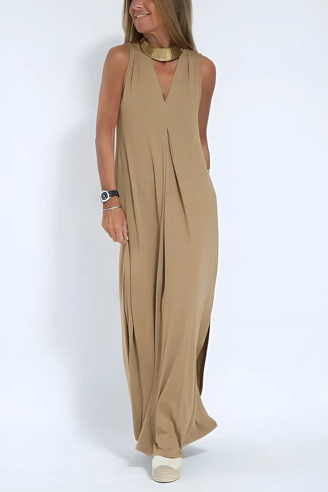 Rosario · Vestido largo moldeador con cárdigan – Silvia Morel